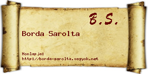 Borda Sarolta névjegykártya