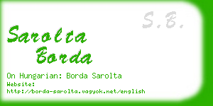 sarolta borda business card